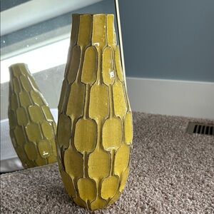 West Elm Honeycomb Art Deco Vase